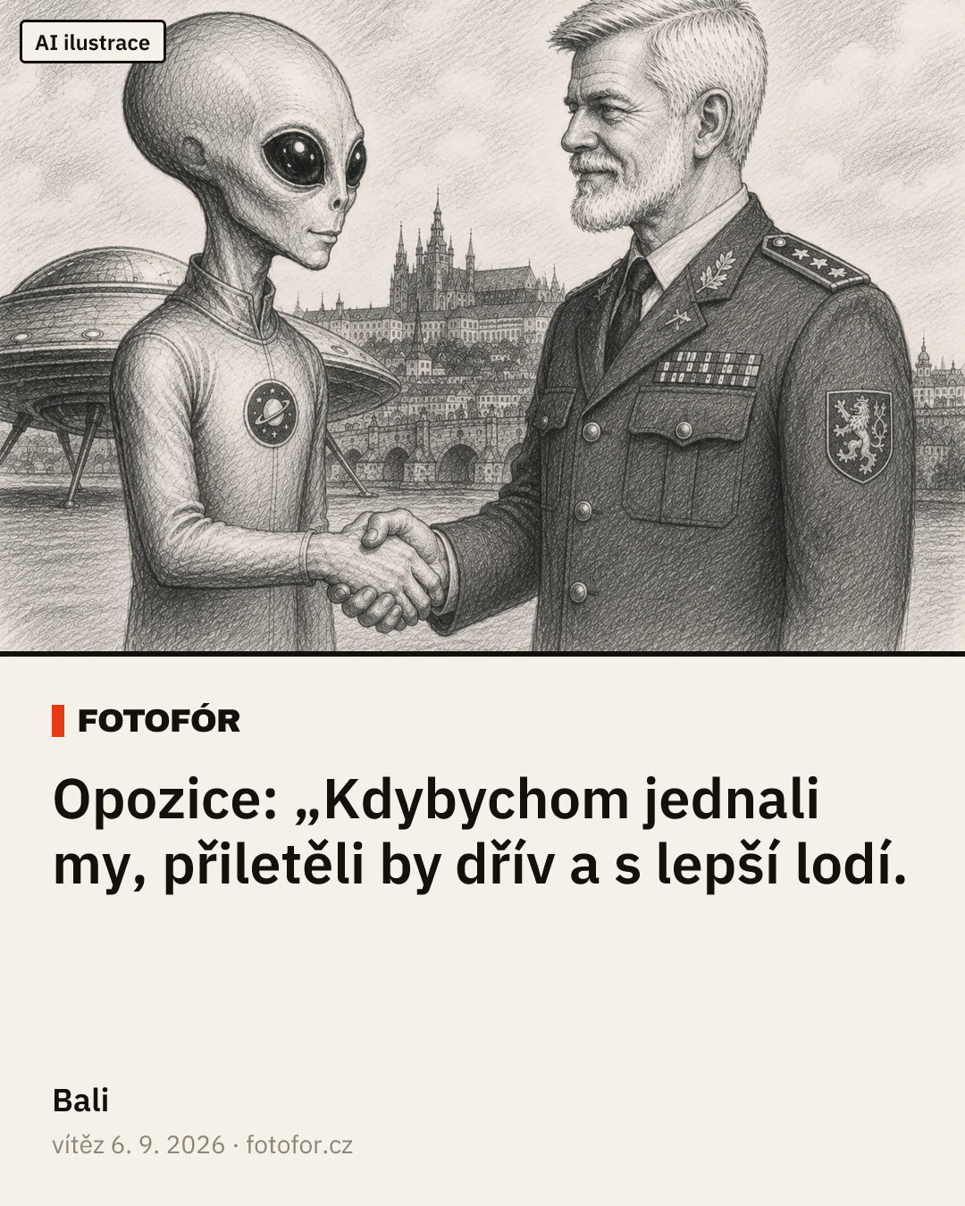 „Opozice: „Kdybychom jednali my, přiletěli by dřív a s lepší lodí.“ — Bali