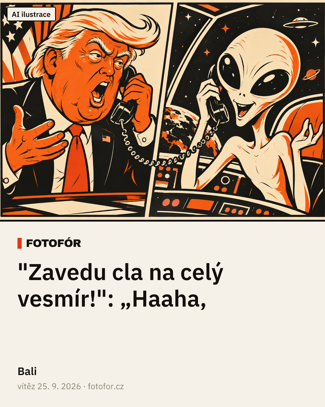 „"Zavedu cla na celý vesmír!": „Haaha,“ — Bali